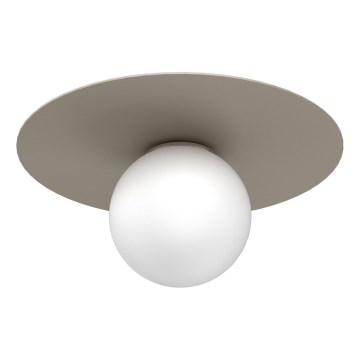 Plafondlamp FLAT 1xE27/15W/230V Ø 35 cm beige