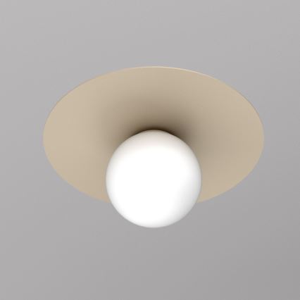 Plafondlamp FLAT 1xE27/15W/230V Ø 35 cm beige