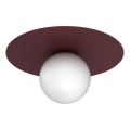 Plafondlamp FLAT 1xE27/15W/230V Ø 35 cm bordeaux