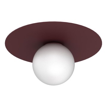 Plafondlamp FLAT 1xE27/15W/230V Ø 35 cm bordeaux
