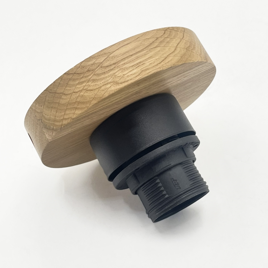 Plafondlamp FLO WOOD 1xE27/15W/230V eiken/helder Ø 22 cm