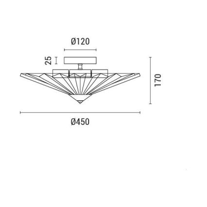 Plafondlamp FLOAT 5xE14/15W/230V wit
