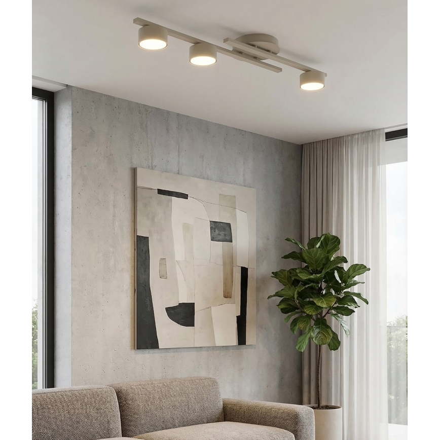 Plafondlamp FRAGMENT 3xGX53/12W/230V beige