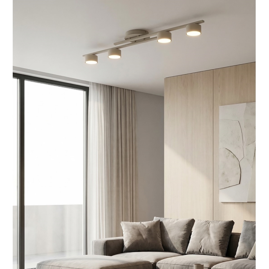 Plafondlamp FRAGMENT 4xGX53/12W/230V beige
