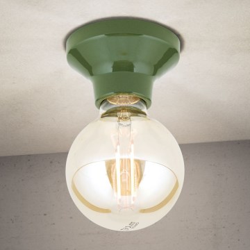 Plafondlamp FROST 1xE27/60W/230V groen