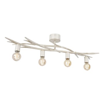 Plafondlamp GARNISH 4xE27/15W/230V wit/patina