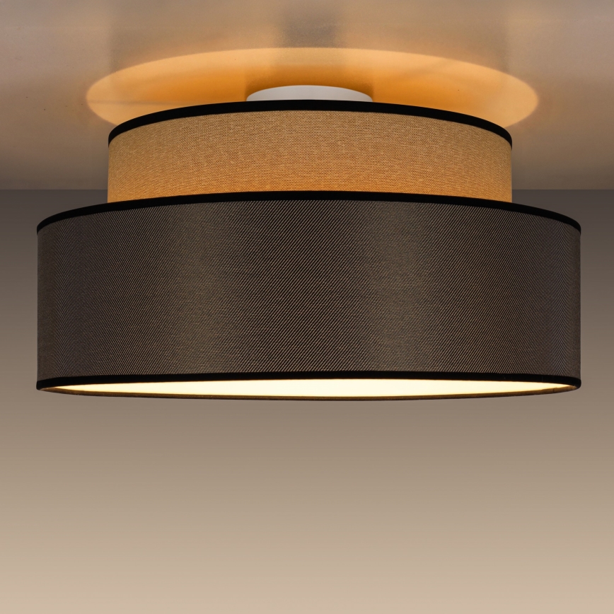 Plafondlamp GRACE 1xE27/60W/230V diameter 40 cm beige/bruin
