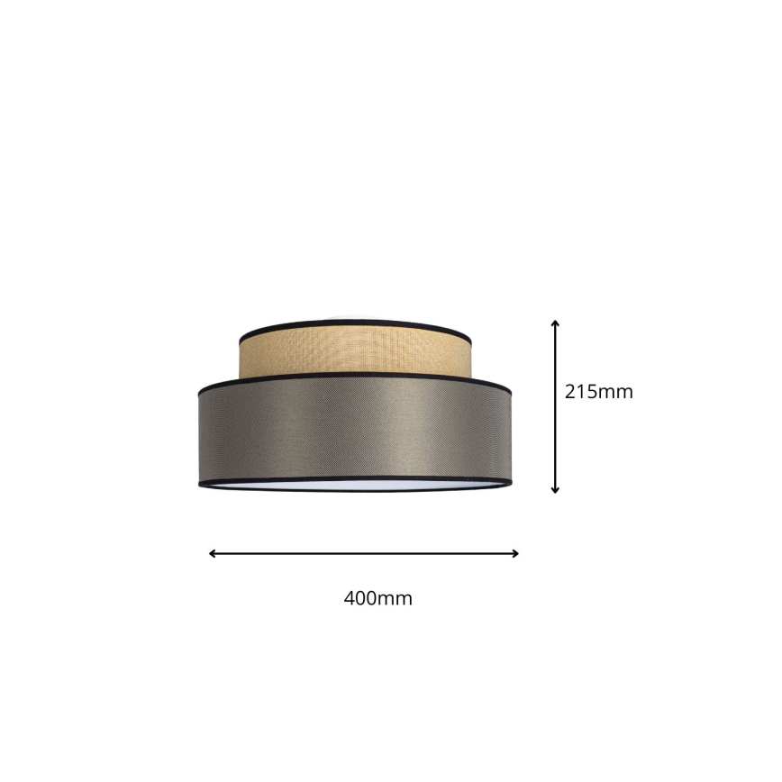 Plafondlamp GRACE 1xE27/60W/230V diameter 40 cm beige/bruin