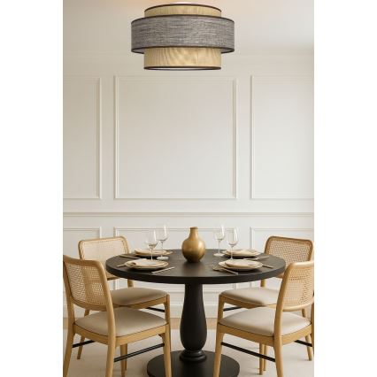 Plafondlamp GRACE 1xE27/60W/230V diameter 40 cm beige/bruin
