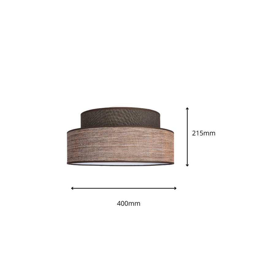 Plafondlamp GRACE 1xE27/60W/230V diameter 40 cm bruin/beige