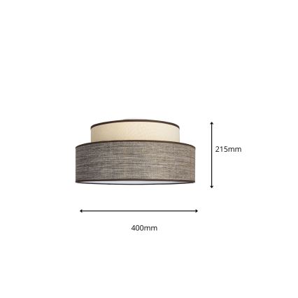Plafondlamp GRACE 1xE27/60W/230V diameter 40 cm crème/bruin