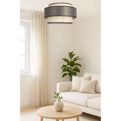 Plafondlamp GRACE 1xE27/60W/230V diameter 40 cm crème/grijs