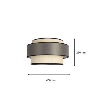 Plafondlamp GRACE 1xE27/60W/230V diameter 40 cm crème/grijs