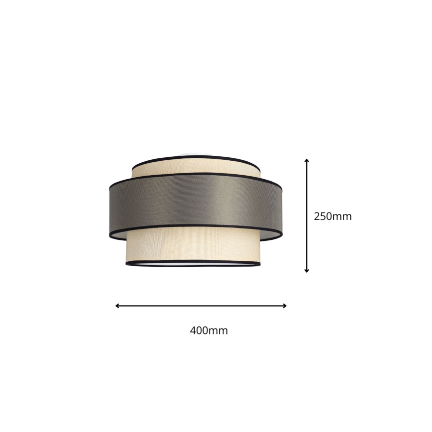 Plafondlamp GRACE 1xE27/60W/230V diameter 40 cm crème/grijs
