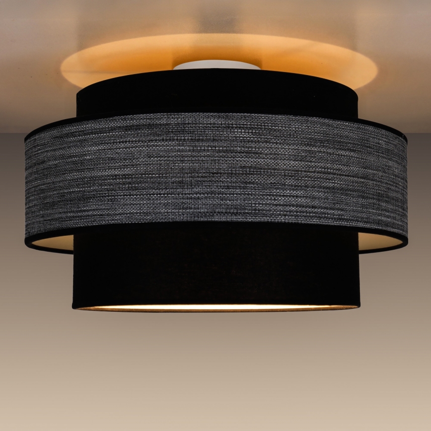 Plafondlamp GRACE 1xE27/60W/230V diameter 40 cm zwart/grijs