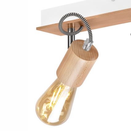 Opbouwlamp GUSTAVO 2xE27/60W/230V beuk