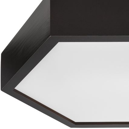 Plafondlamp HEX 2xE27/60W/230V diameter 43 cm grenen wengé
