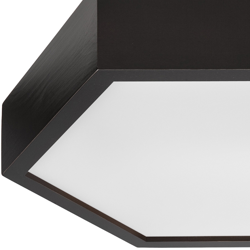 Plafondlamp HEX 2xE27/60W/230V diameter 43 cm grenen wengé