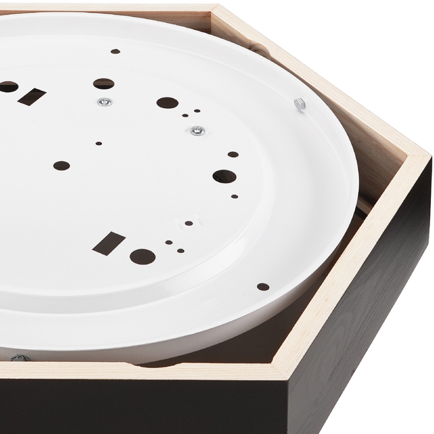 Plafondlamp HEX 2xE27/60W/230V diameter 43 cm grenen wengé