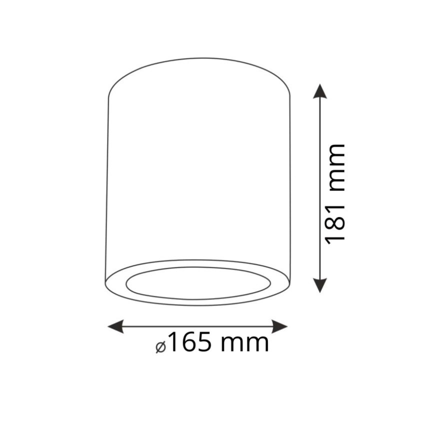 Plafondlamp JUPITER 1xE27/20W/230V 181x165 mm