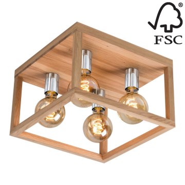 Plafondlamp KAGO 4xE27/60W/230V - FSC-gecertificeerd