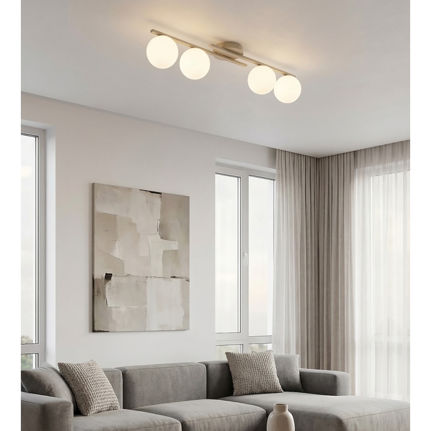 Plafondlamp KAIRO 4xE14/10W/230V beige
