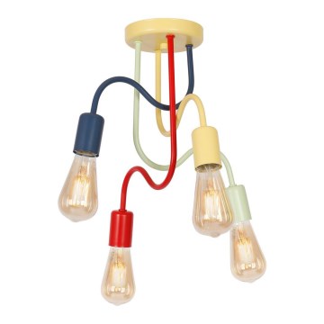 Plafondlamp kinderkamer DOW 4xE27/60W/230V