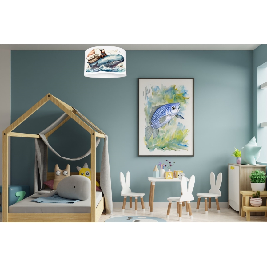 Plafondlamp kinderkamer OCEAN 1xE27/60W/230V