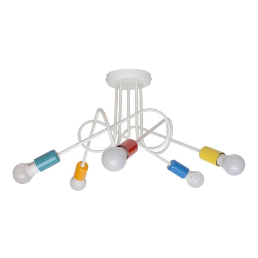Plafondlamp kinderkamer OXFORD 5xE27/15W/230V