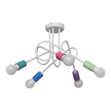 Plafondlamp kinderkamer OXFORD 5xE27/15W/230V