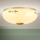 Plafondlamp LANDHAUS 2xE27/60W/230V diameter 28 cm messing/beige