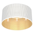 Plafondlamp LOFT SHADE 3xE27/60W/230V wit/goud