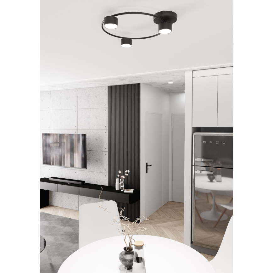 Plafondlamp LUCIO 3xGX53/12W/230V zwart