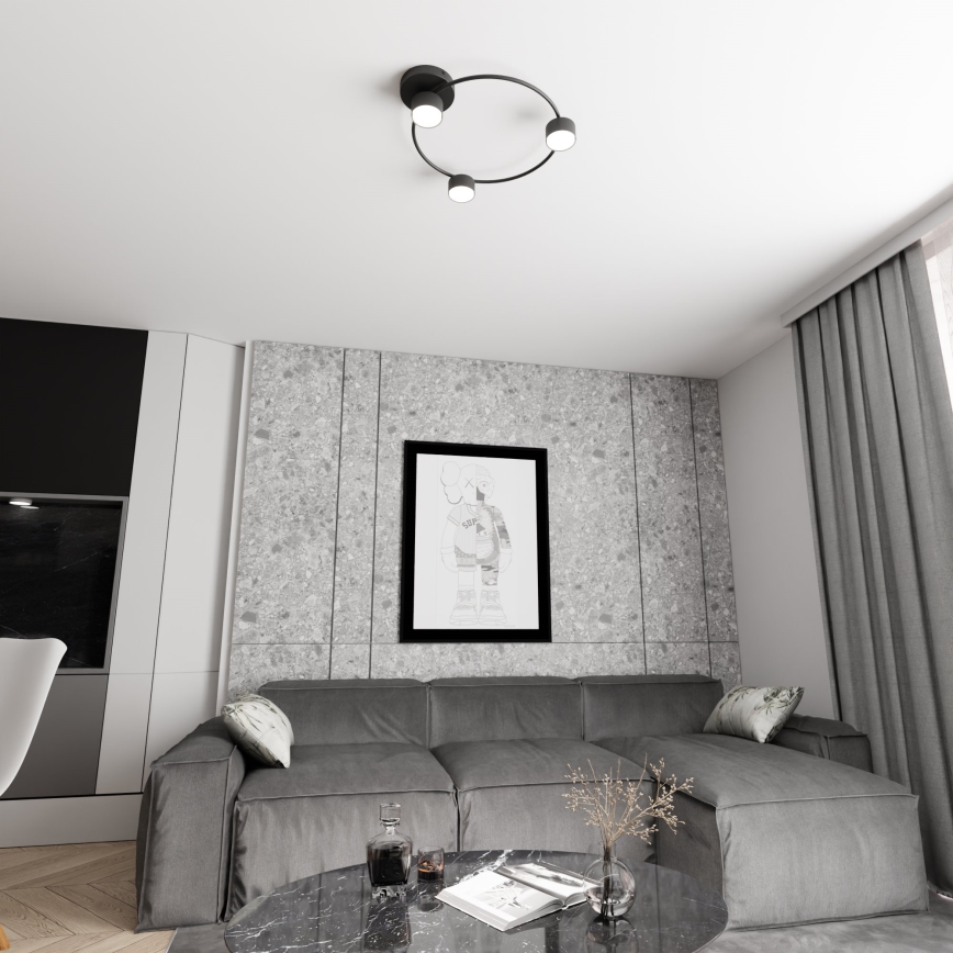 Plafondlamp LUCIO 3xGX53/12W/230V zwart