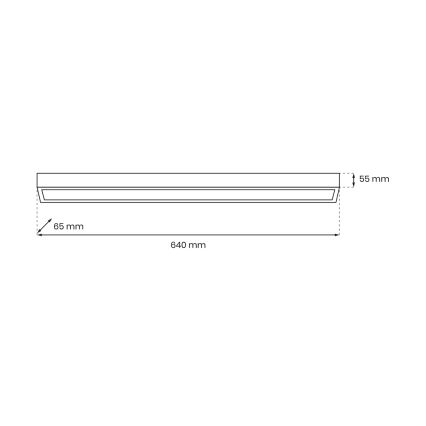 Plafondlamp LUNGO T8 1xG13/9W/230V zwart