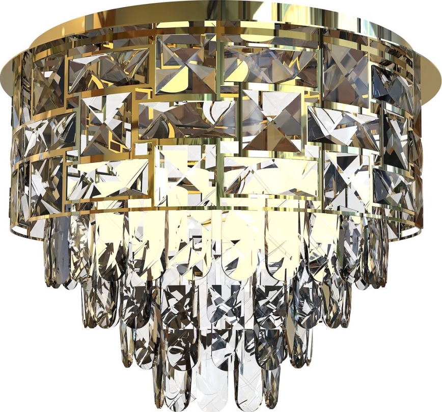 Plafondlamp LUXURIA 9xE14/40W/230V diameter 48 cm goud