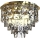 Plafondlamp LUXURIA 9xE14/40W/230V diameter 48 cm goud