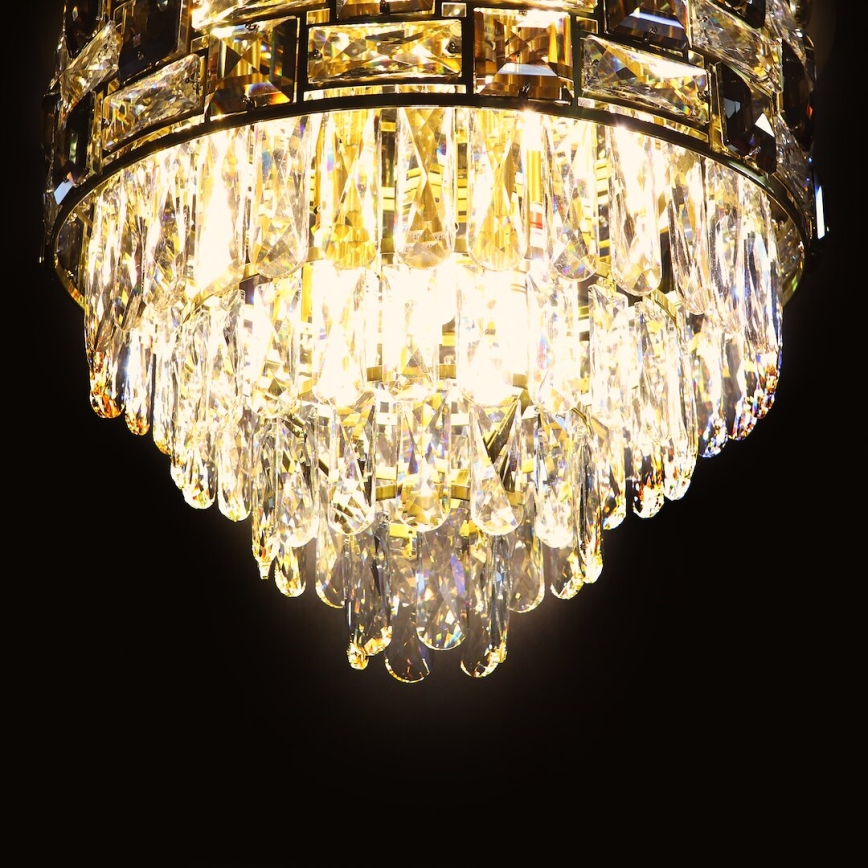 Plafondlamp LUXURIA 9xE14/40W/230V diameter 48 cm goud