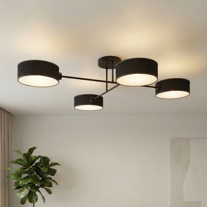 Plafondlamp MAGA 4xE14/10W/230V, zwart