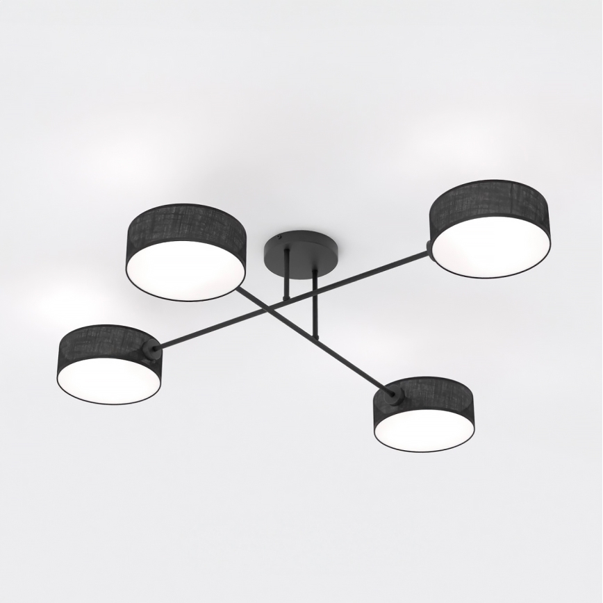 Plafondlamp MAGA 4xE14/10W/230V, zwart