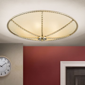 Plafondlamp MAURO 5xE27/60W/230V diameter 56 cm brons
