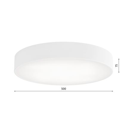 Plafondlamp met bewegings- en schemersensor CLEO 4xE27/24W/230V Ø 50 cm wit