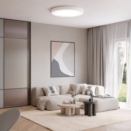 Plafondlamp CLEO met bewegings- en schemersensor, 6x E27 / 24W / 230V, Ø 80 cm, wit