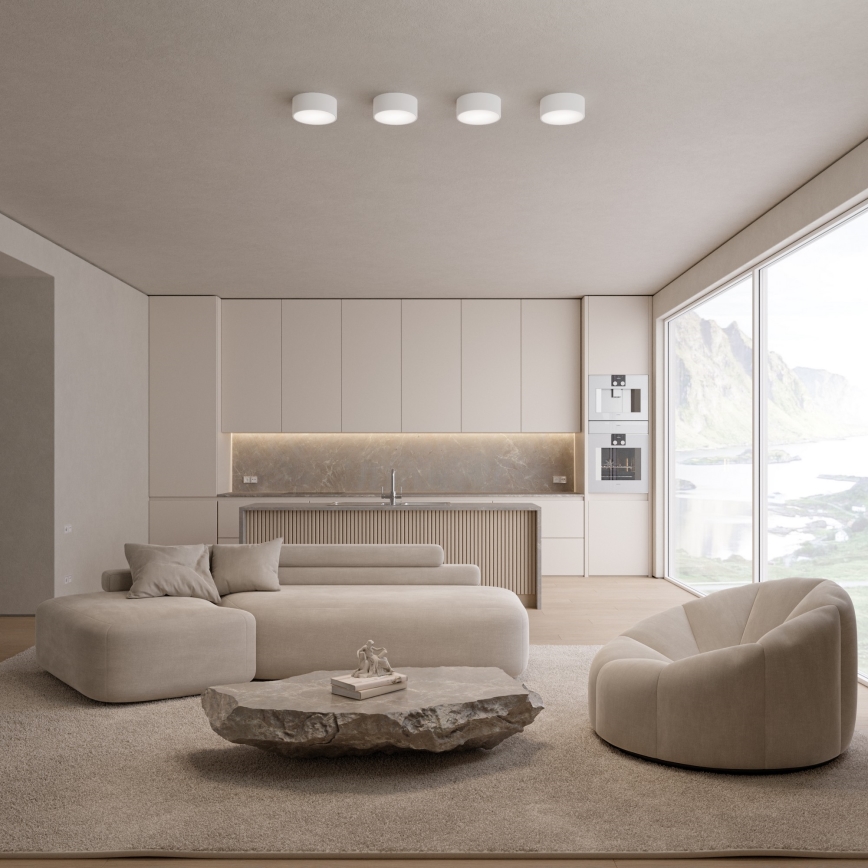 Plafondlamp met bewegings- en schemersensor CLEO 1xE27/40W/230V Ø 20 cm wit