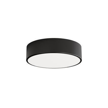 Plafondlamp met bewegings- en schemersensor CLEO 2xE27/24W/230V Ø 30 cm zwart