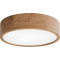 Plafondlamp met sensor CLEO 3xE27/24W/230V Ø 37,5 cm eiken
