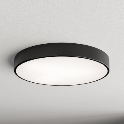 Plafondlamp met bewegings- en schemersensor CLEO 5xE27/24W/230V Ø 60 cm zwart