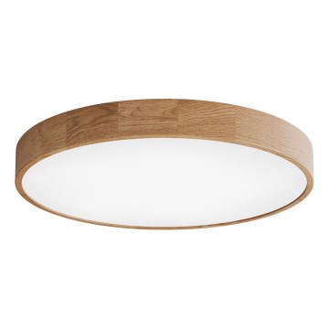 Plafondlamp met sensor CLEO 6xE27/24W/230V Ø 80 cm eiken