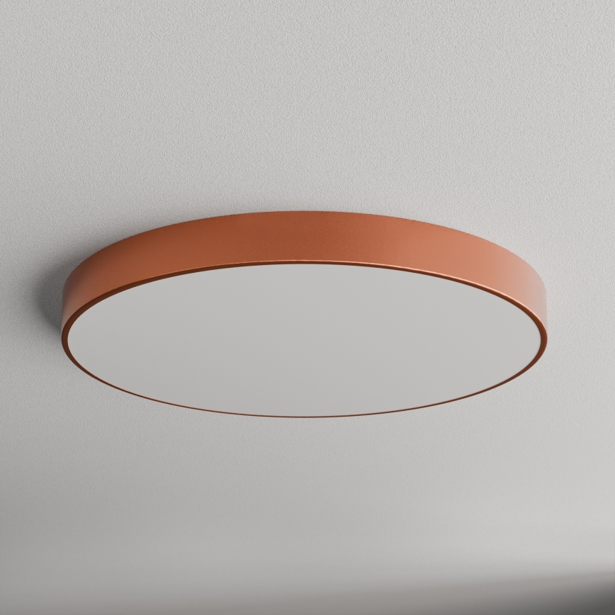 Plafondlamp met bewegings- en schemersensor CLEO 6xE27/24W/230V, diameter 80 cm, koperkleurig