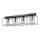 Plafondlamp MIKA 4xE27/60W/230V 61 cm zwart/glanzend chroom